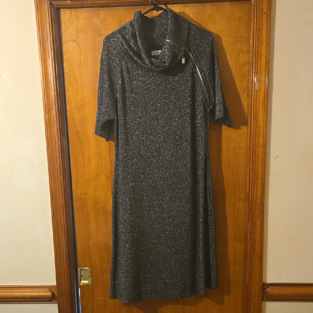 Calvin Klein Metallic Black Dress